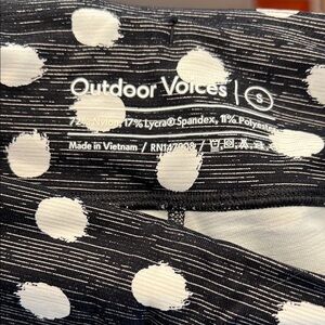 Outdoor Voices Black and White Polka Dot Leggings